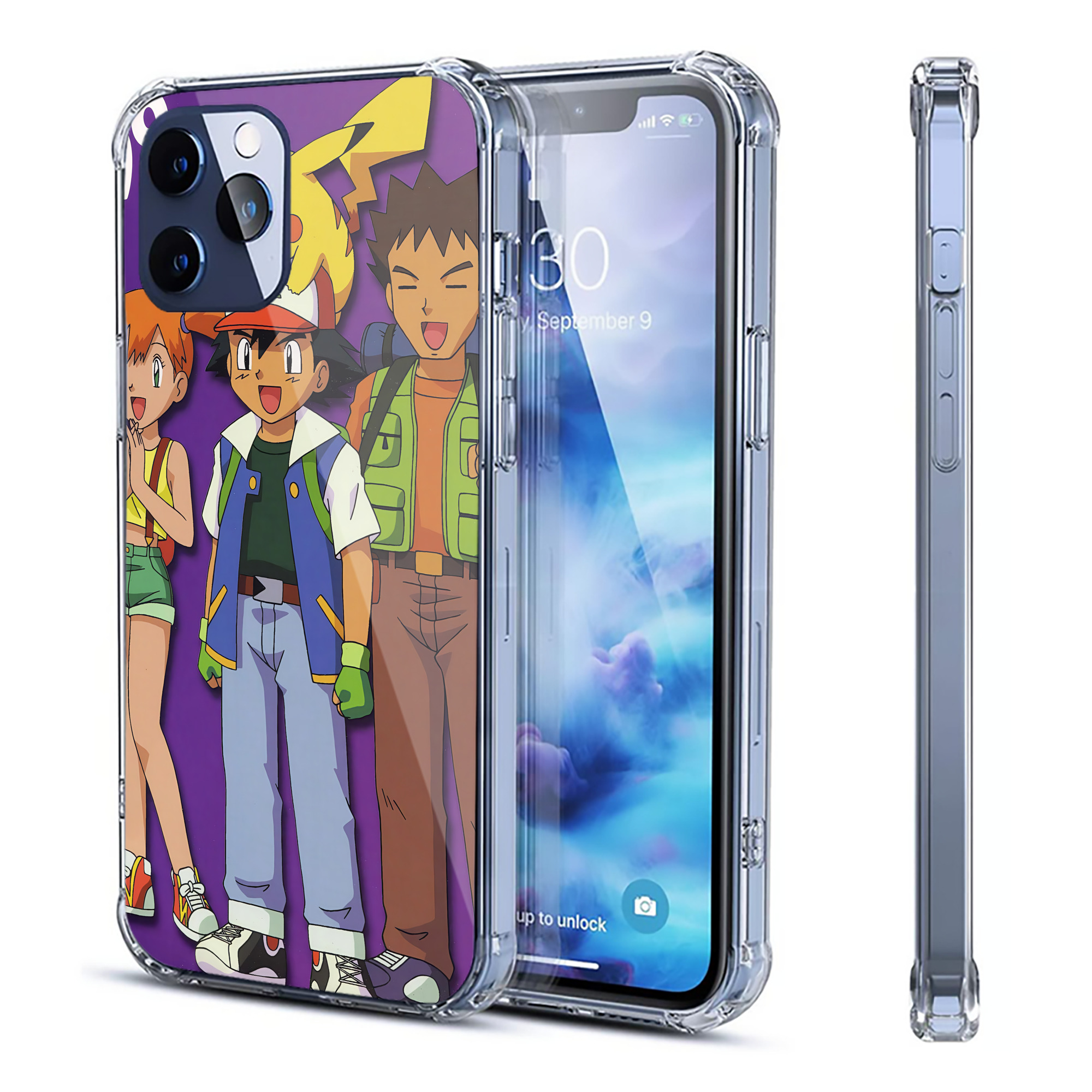 （画像用） ポケットモンスター Pokémon 【iPhone 12シリーズ対応】透明スマホケース（クリアソフトケース）